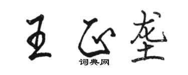 駱恆光王正壟行書個性簽名怎么寫