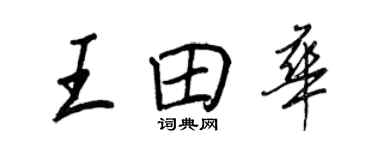 王正良王田華行書個性簽名怎么寫