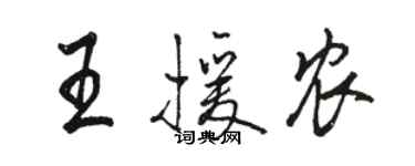 駱恆光王援農行書個性簽名怎么寫