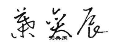 駱恆光葉奕辰草書個性簽名怎么寫