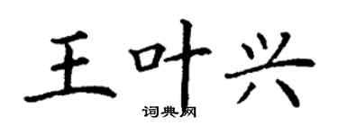 丁謙王葉興楷書個性簽名怎么寫