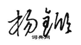 駱恆光楊杴草書個性簽名怎么寫