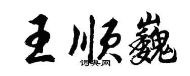 胡問遂王順巍行書個性簽名怎么寫