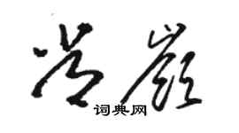 駱恆光常嶺草書個性簽名怎么寫