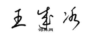 梁錦英王成冰草書個性簽名怎么寫