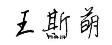 王正良王斯萌行書個性簽名怎么寫