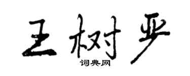 曾慶福王樹嚴行書個性簽名怎么寫