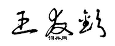 曾慶福王友欽草書個性簽名怎么寫