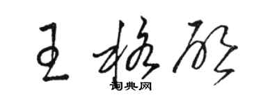 駱恆光王格啟草書個性簽名怎么寫