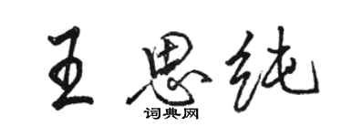 駱恆光王思純行書個性簽名怎么寫