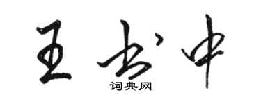駱恆光王書中行書個性簽名怎么寫