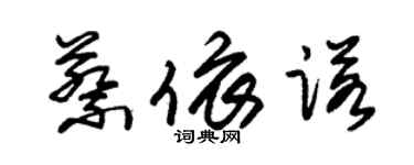 朱錫榮蔡依諾草書個性簽名怎么寫