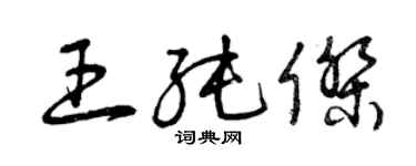 曾慶福王純傑草書個性簽名怎么寫