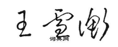 駱恆光王雪衡草書個性簽名怎么寫