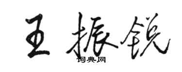 駱恆光王振銳行書個性簽名怎么寫
