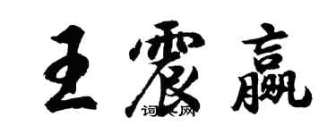 胡問遂王震贏行書個性簽名怎么寫