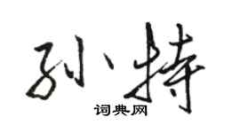 駱恆光孫特行書個性簽名怎么寫