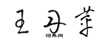 駱恆光王丹苹草書個性簽名怎么寫