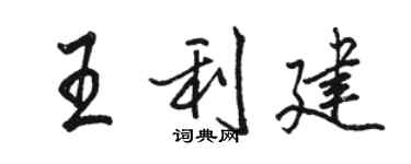 駱恆光王利建行書個性簽名怎么寫