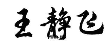 胡問遂王靜飛行書個性簽名怎么寫