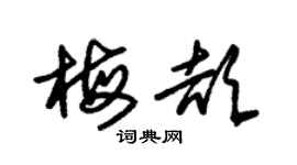 朱錫榮梅頡草書個性簽名怎么寫