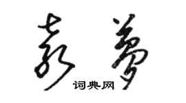 駱恆光袁夢草書個性簽名怎么寫