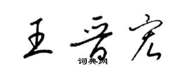 梁錦英王晉宏草書個性簽名怎么寫