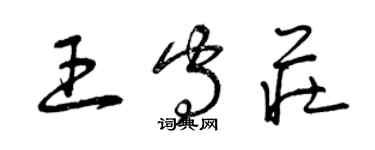 曾慶福王守莊草書個性簽名怎么寫