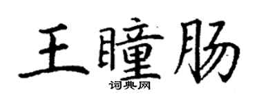 丁謙王瞳腸楷書個性簽名怎么寫