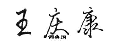 駱恆光王慶康行書個性簽名怎么寫