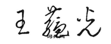 駱恆光王蘊光草書個性簽名怎么寫