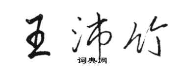 駱恆光王沛竹行書個性簽名怎么寫