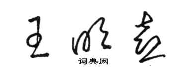 駱恆光王明喜草書個性簽名怎么寫