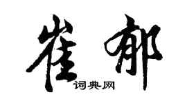 胡問遂崔郁行書個性簽名怎么寫