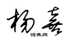 朱錫榮楊喜草書個性簽名怎么寫