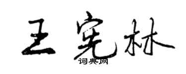 曾慶福王憲林行書個性簽名怎么寫