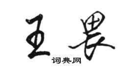 駱恆光王畏行書個性簽名怎么寫