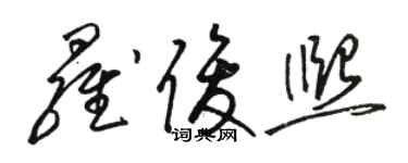 駱恆光羅俊熙草書個性簽名怎么寫