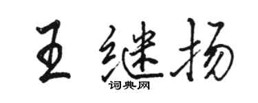 駱恆光王繼揚行書個性簽名怎么寫