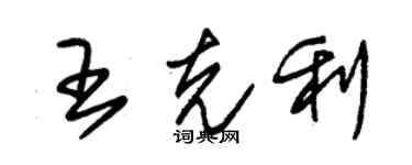 朱錫榮王克利草書個性簽名怎么寫