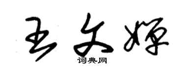 朱錫榮王文嬋草書個性簽名怎么寫