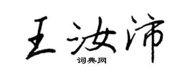 王正良王汝沛行書個性簽名怎么寫