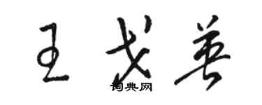 駱恆光王戈英草書個性簽名怎么寫