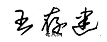 朱錫榮王存建草書個性簽名怎么寫