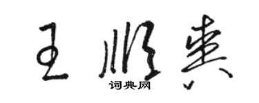 駱恆光王順爽草書個性簽名怎么寫