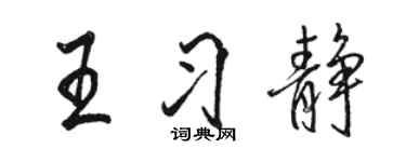 駱恆光王習靜行書個性簽名怎么寫