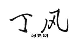 駱恆光丁風行書個性簽名怎么寫
