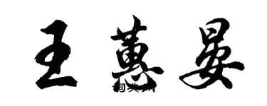 胡問遂王蕙晏行書個性簽名怎么寫