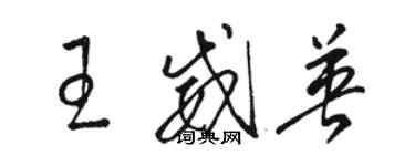 駱恆光王威英草書個性簽名怎么寫