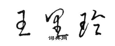 駱恆光王里玲草書個性簽名怎么寫